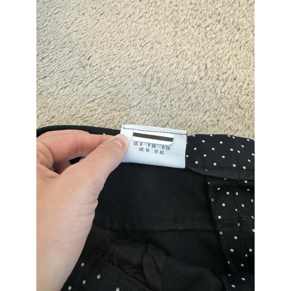 AKRIS PUNTO Women's Black‎ & White Polka Dot Pants Size 6 - Picture 11 of 14